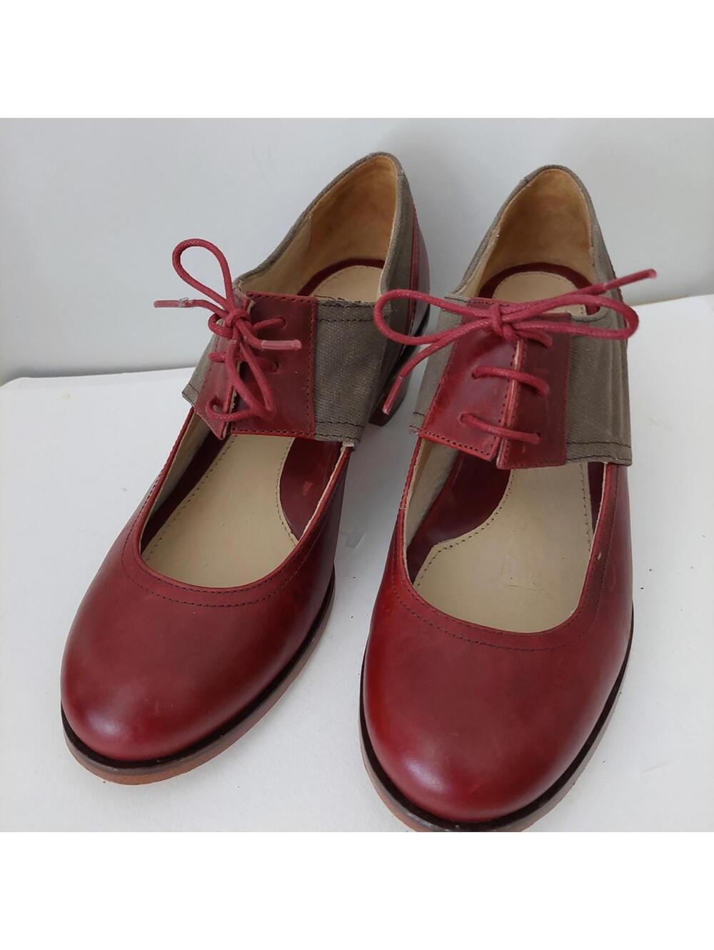 Wolverine 1,000 Mile by Samantha Pleet Red and Brown Women's Oxford Lace-ups